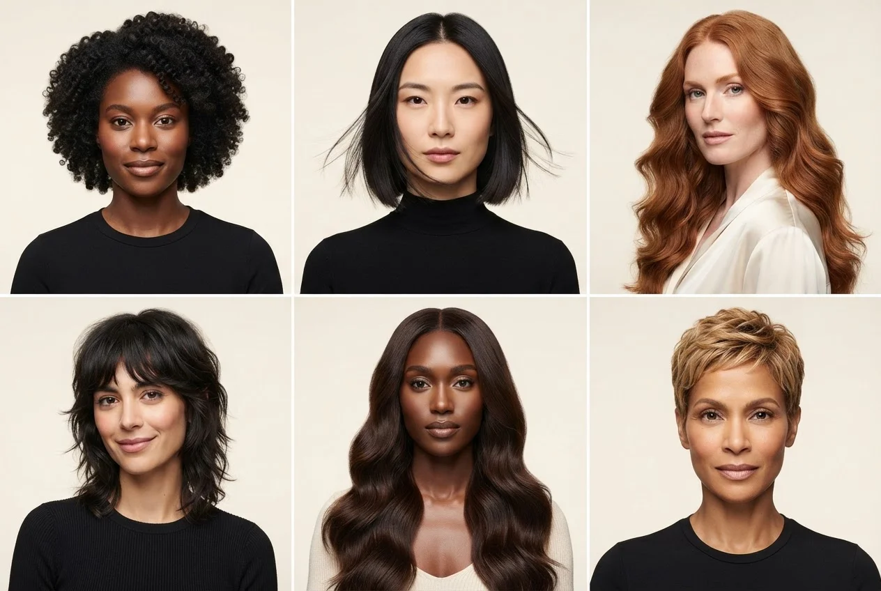 AI-generated hairstyle inspiration: natural curls